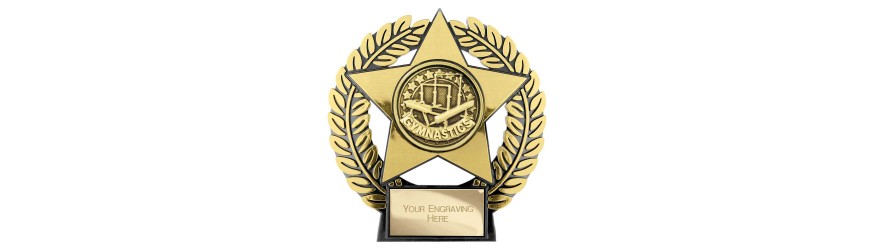 EMPEROR STAR GYMNASTICS RESIN TROPHIES - GOLD, SILVER & BRONZE EMPEROR STAR GYMNASTICS RESIN TROPHIES - GOLD, SILVER & BRONZE